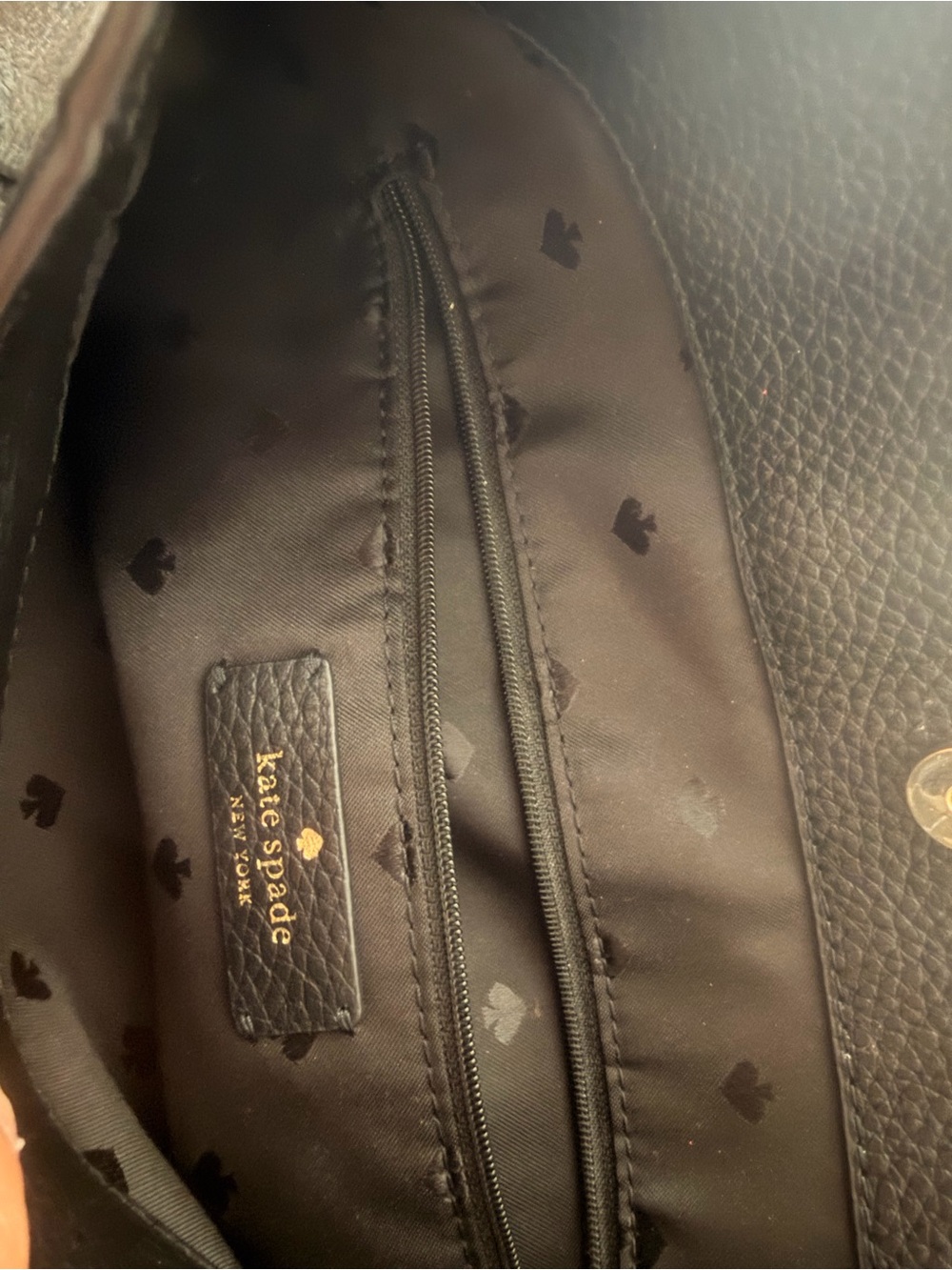 kate spade Black Pebbled Leather Double-Handle Shoulder Bag - Picture 5 of 5